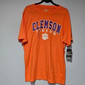 NEW Colosseum Clemson Tigers Orange T Shirt‎ XL Paw Logo Adult Short Sleeve
